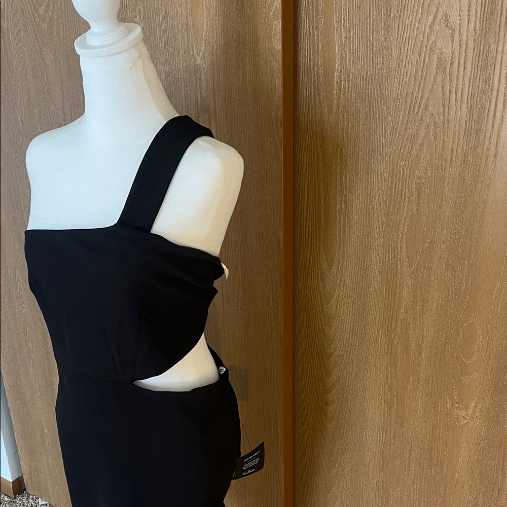 Lulu's Black One-Shoulder Dress - Picture 5 of 10